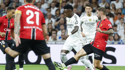 Vinicius, durante el Real Madrid-Mallorca