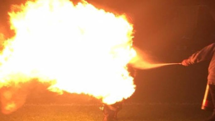 Especialistas de cine en llamas