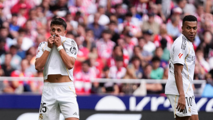 Güler celebra el 1-2 del Real Madrid contra el Atlético