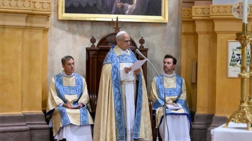 Celebración de las Vísperas en la Domus Australia presididas por el Papa León