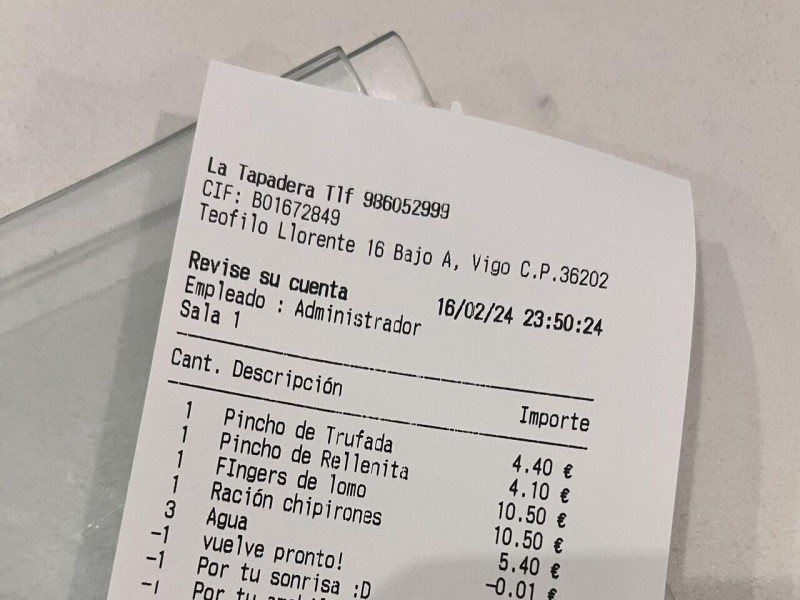 Esta facutra ha despertado la admiración de la chica