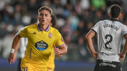 Chuki celebra el gol del Valladolid (LaLiga)