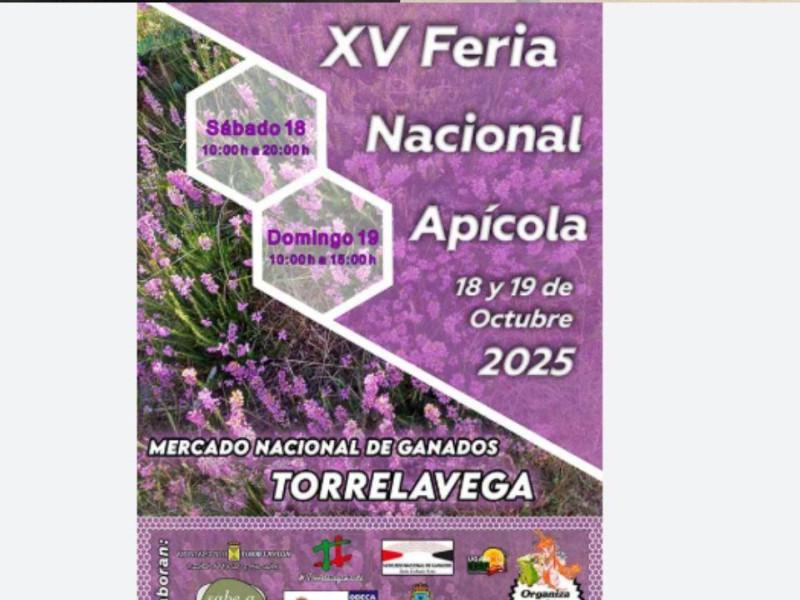 Cartel de la "XV Feria Apícola Nacional" en Torrelavega