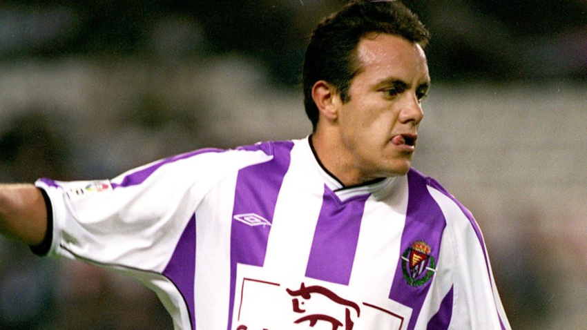 Cuauhtémoc Blanco, con la camiseta del Real Valladolid