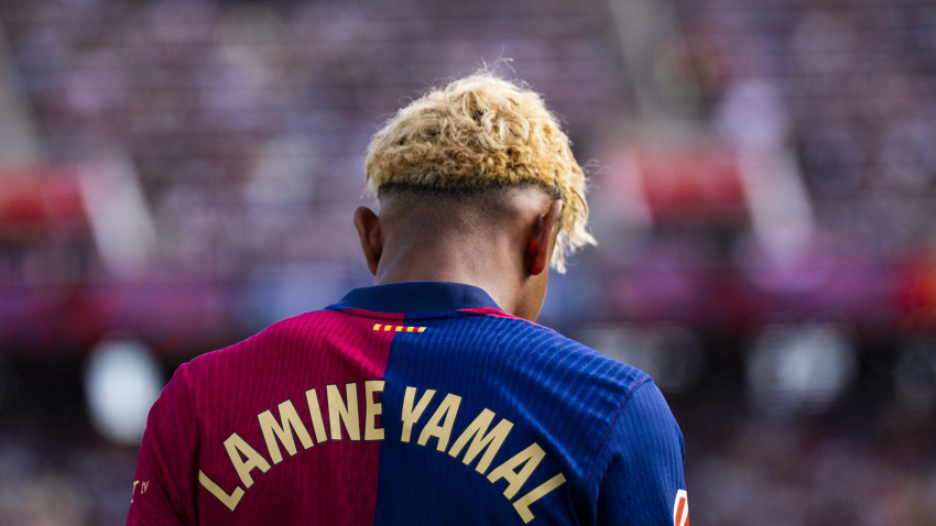 Lamine Yamal, en el último Clásico liguero disputado en Montjuic en mayo.