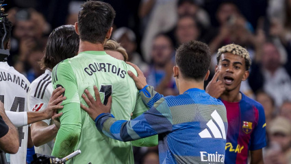 Courtois y Lamine Yamal se encaran a la conclusión del Clásico