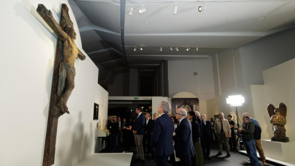 Momento de la inauguración de la exposición de Francisco Asorey en la Ciudad de la Cultura