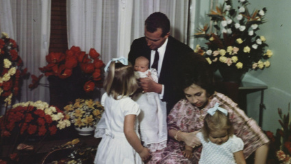 Juan Carlos con su familia