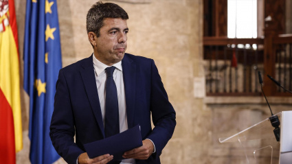 Carlos Mazón anuncia su dimisión como presidente de la Comunidad Valenciana en el Palacio de la Generalidad