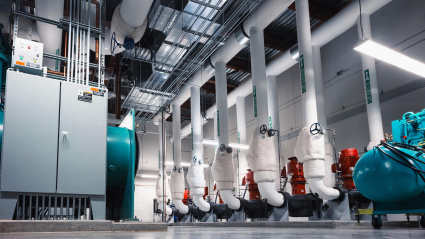 Interior de un centro de datos de Microsoft Aragón