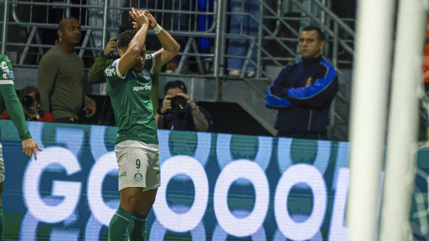 Vitor Roque, con la camiseta del Palmeiras