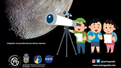 Cartel de la observación lunar de AstroGuada