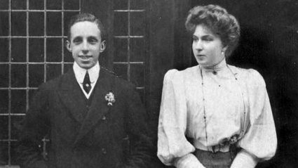 Alfonso XIII y Victoria Eugenia, de prometidos