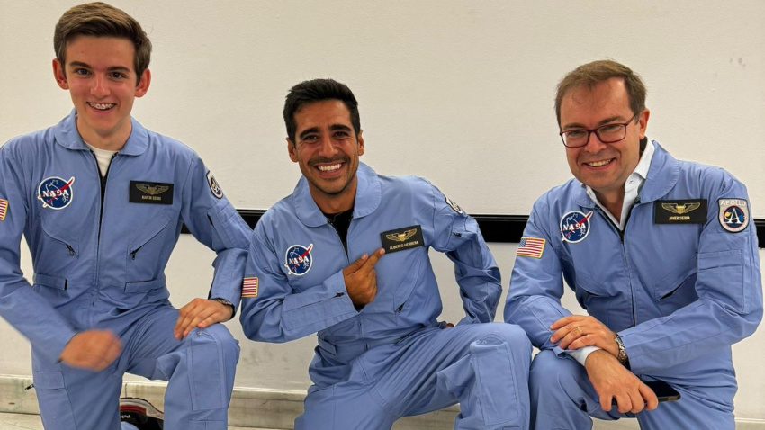 Martín Sierra con Alberto Herrera y Javier Sierra