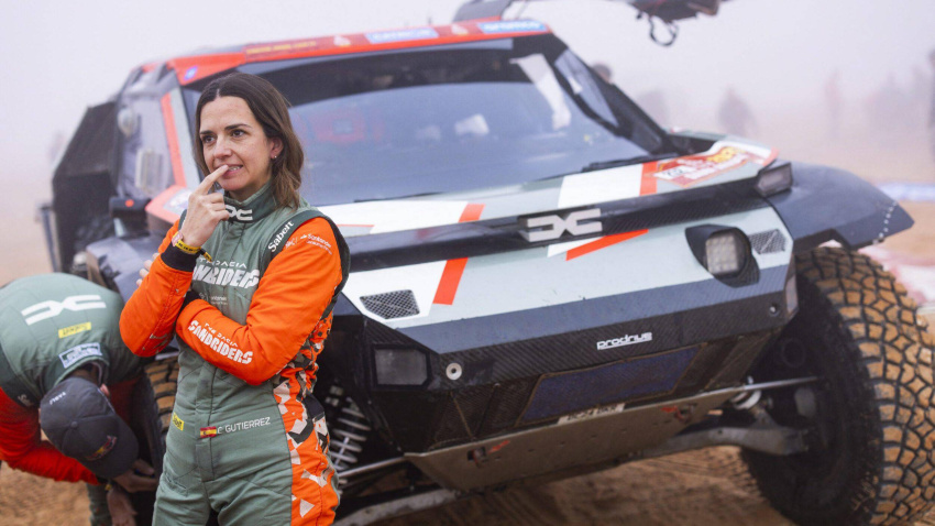 Cristina Gutierrez, en el Dakar