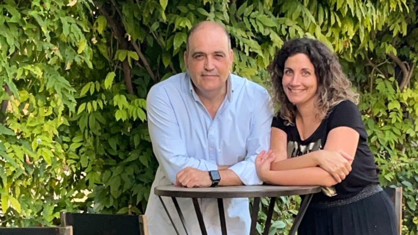 Manu Aduna y Esther Jaurrieta.