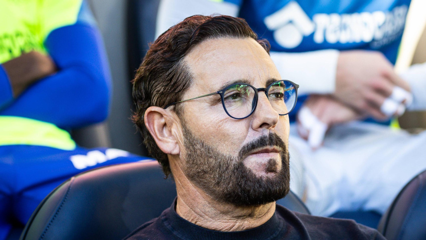 José Bordalás, en un partido del Getafe esta temporada.