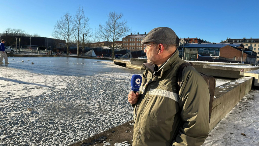 Expósito, en Copenhague antes de viajar a Nuuk, la capital de Groenlandia