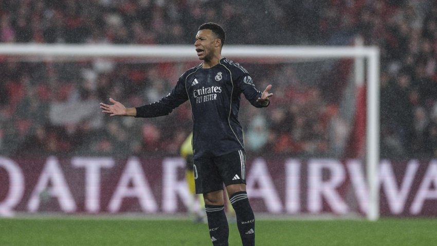 Kylian Mbappé, durante el Benfica - Real Madrid