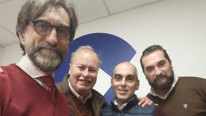 Gabriel Álvarez, José Antonio Salas, Manuel Valle y Marco Antonio Gómez