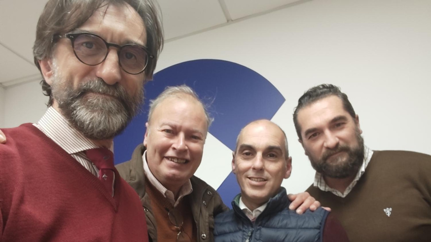 Gabriel Álvarez, José Antonio Salas, Manuel Valle y Marco Antonio Gómez