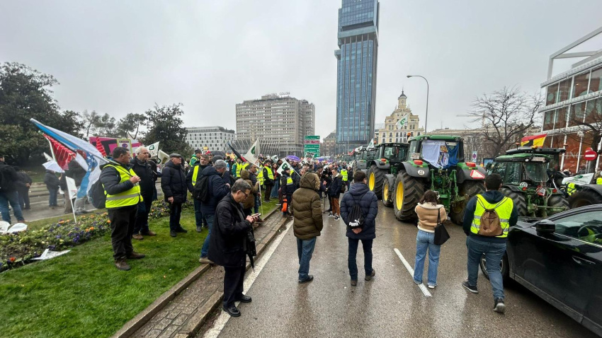 Tractores y miles de agricultores y ganaderos se manifiestan en Madrid en contra de las políticas agrarias