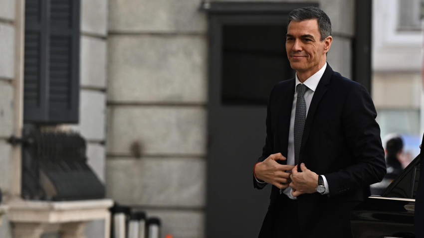 Pedro Sánchez, en el acto institucional celebrado para conmemorar la Constitución de 1978