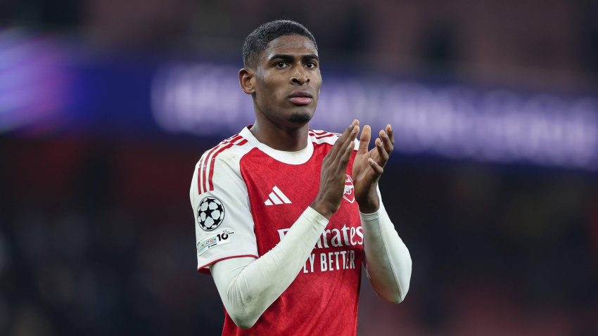 Mosquera, en un partido con el Arsenal esta temporada.