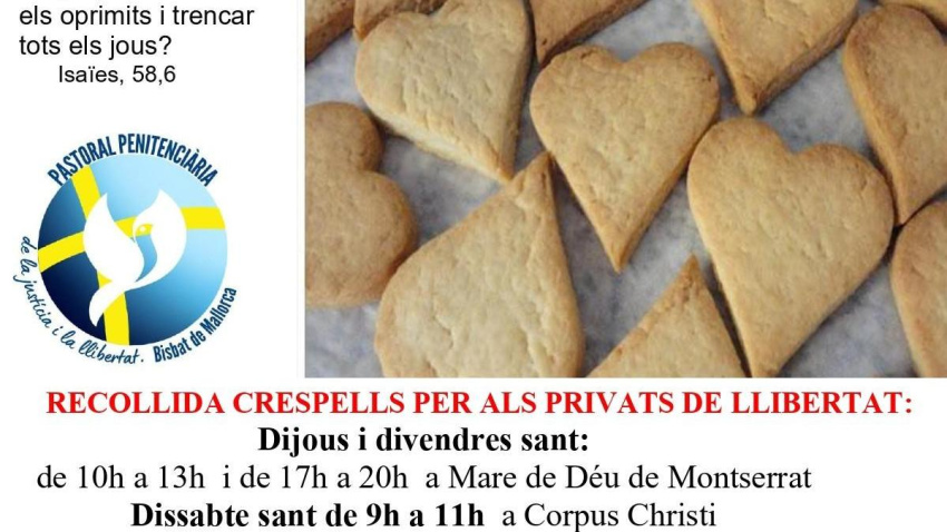 Campaña de recogida de crespells para los presos de Palma