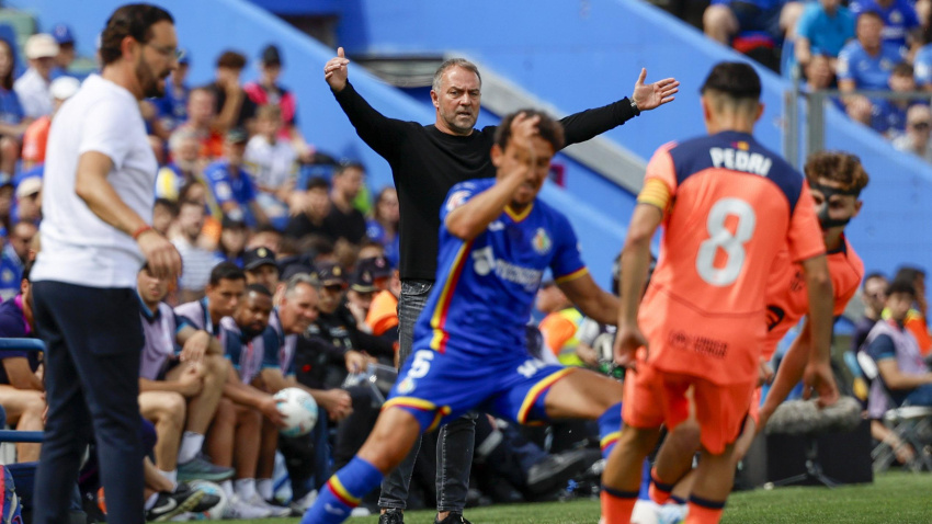 Hansi Flick, en el Getafe - Barcelona