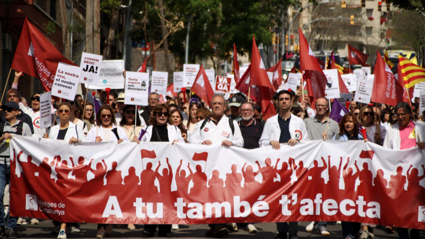 Huelga médica en Cataluña