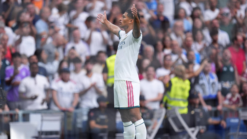 Bellingham celebra su gol en el Real Madrid-Málaga