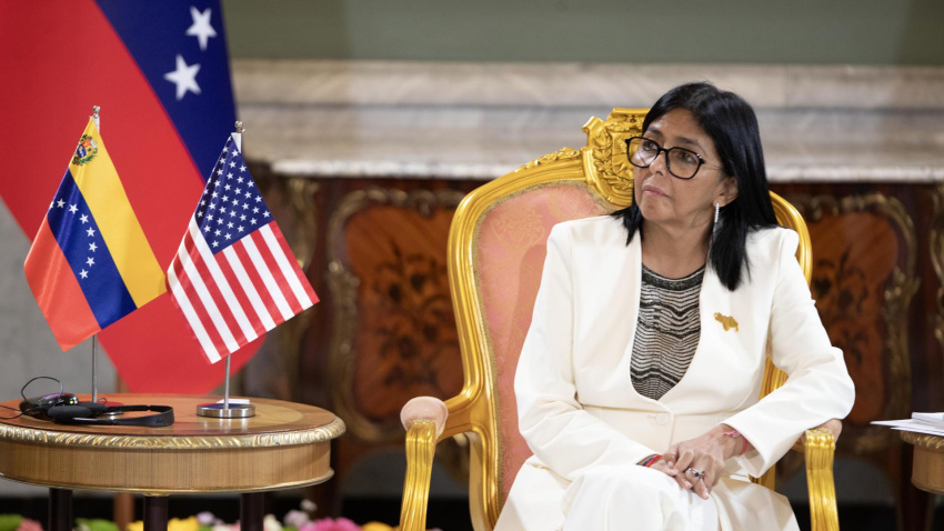 La presidenta encargada de Venezuela, Delcy Rodríguez