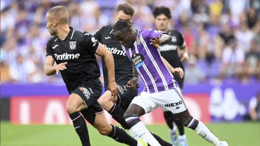 Amath Ndiayé durante el Valladolid - Leganés