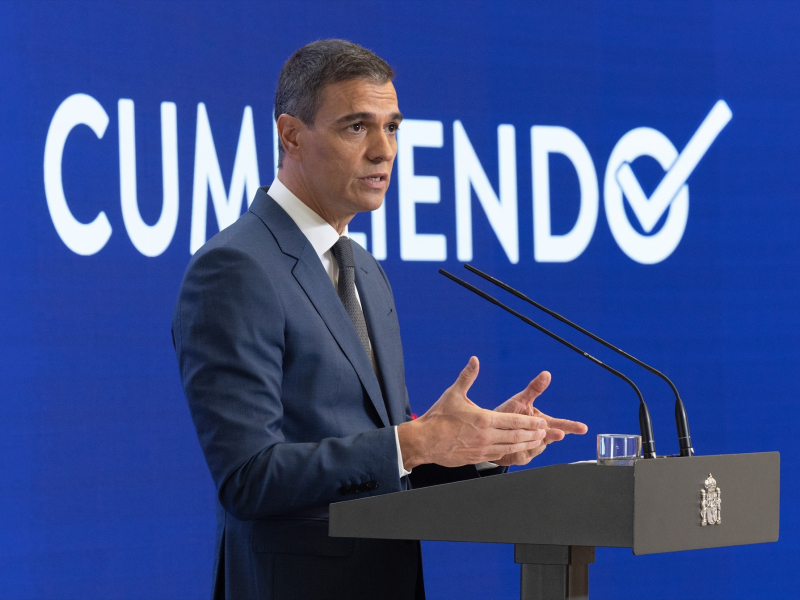 Pedro Sánchez en el Complejo de la Moncloa