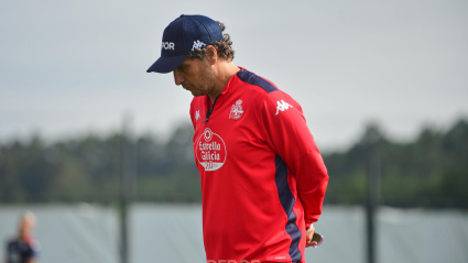 Imanol Idiakez, durante un entrenamiento.