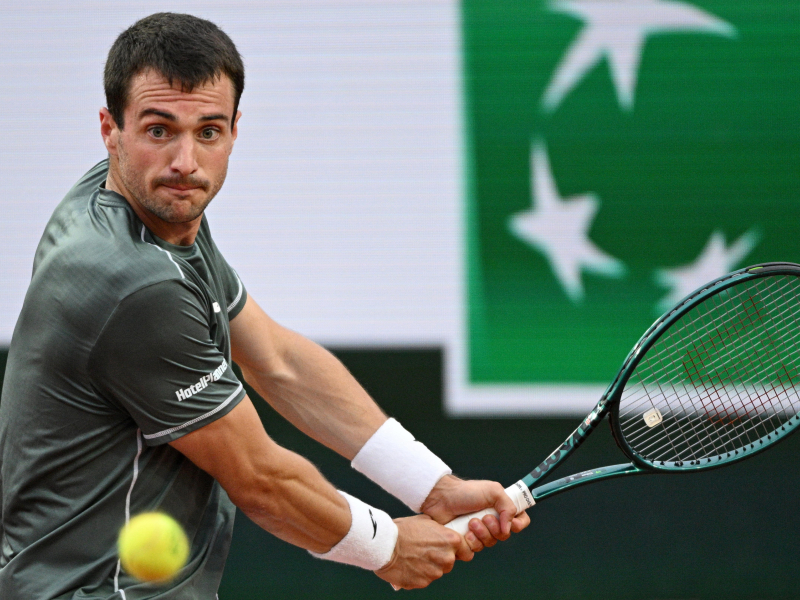 Pedro Martínez, en un partido frente a Andrey Rublev.