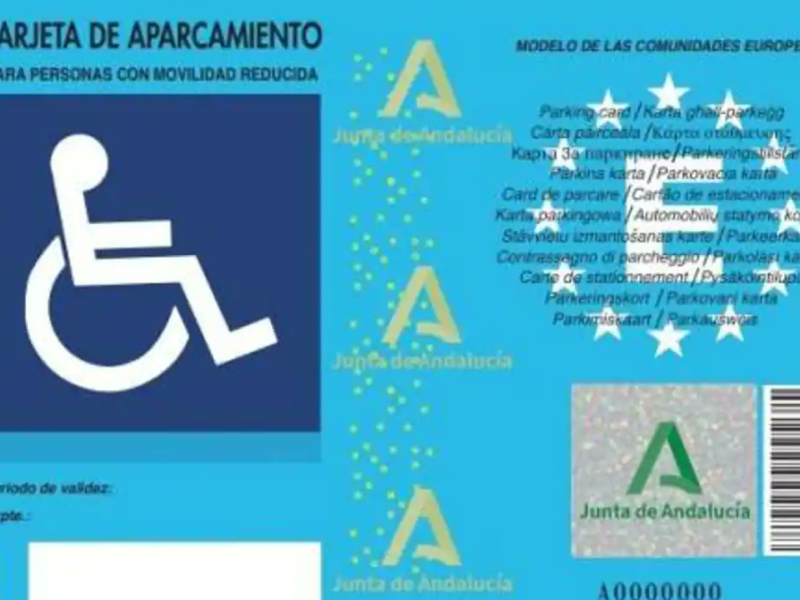 Tarjeta de aparcamiento