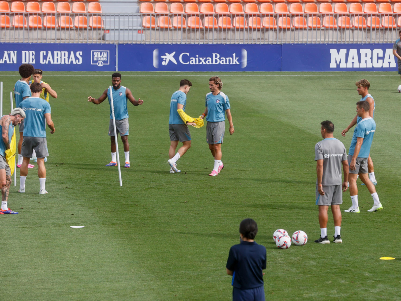 Fotografía del entrenamiento del Atlético de Madrid