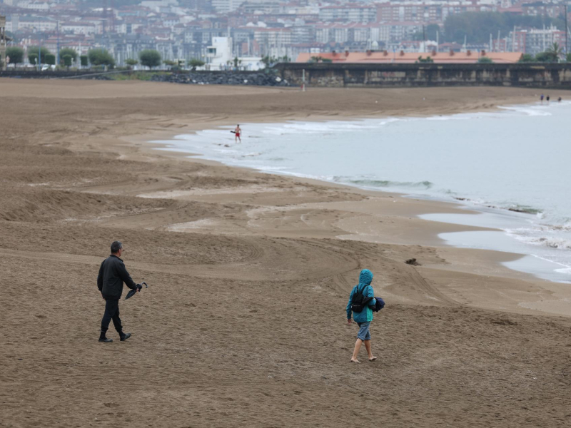 La playa de Ereaga en Getxo, Bizkaia