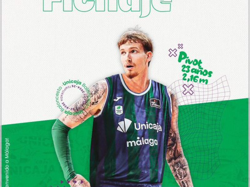 Anuncio del fichaje de Balçerowski por Unicaja