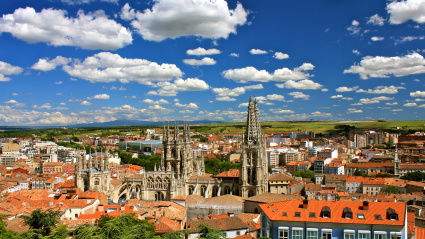 Vistas de Burgos capital desde el mirador del Castillo