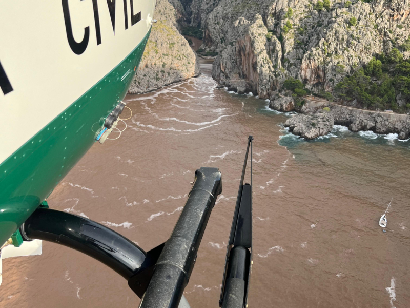 La Guardia Civil rescata a turistas en Sa Calobra durante el temporal