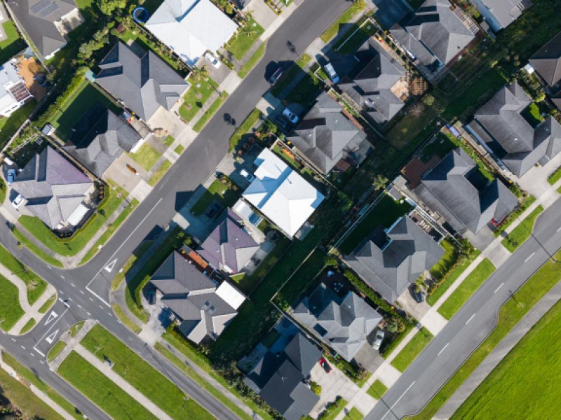 Imagen aérea de una urbanización