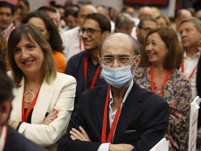 El líder del PSOE-Aragón, Javier Lambán, durante el Comité Federal de su partido este sábado en Madrid. EFE/