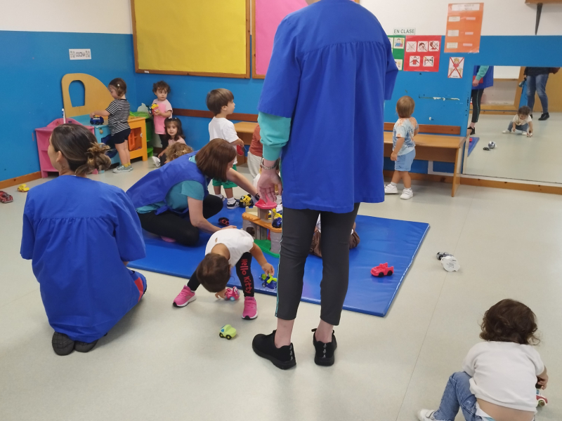 Alumnado de la escuela infantil Luis Seoane, en Monte Alto