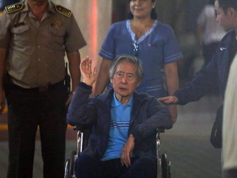 Fotografía de archivo fechada el 4 de enero de 2018 que muestra al expresidente peruano, Alberto Fujimori