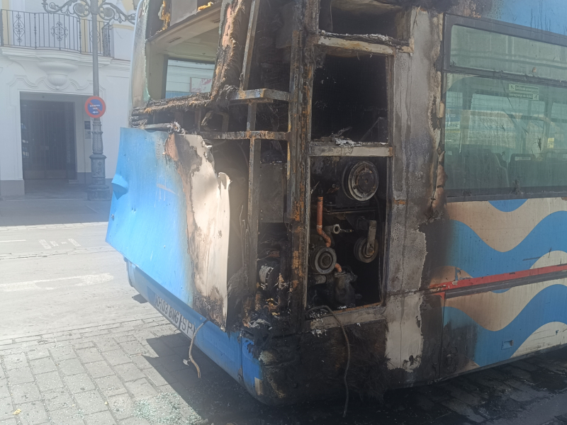 Siniestro en uno de los autobuses de la flota urbana de Jerez