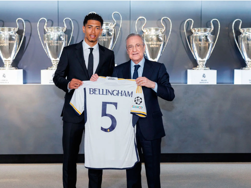 Jude Bellingham, durante su presentación como jugador blanco.