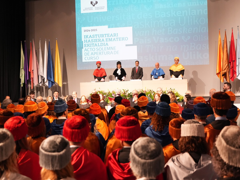 Acto de apertura del curso académico 2024-2025 de la UPV/EHU